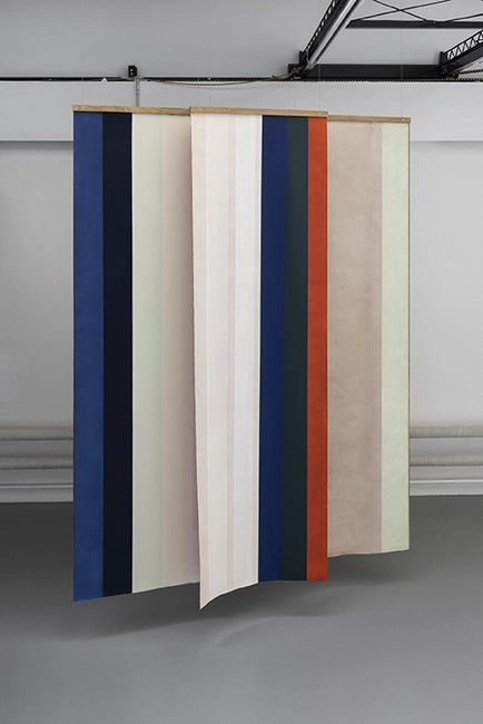 Untitled, 2022, oil on linen and oil on canvas, 375 × 110,5 cm